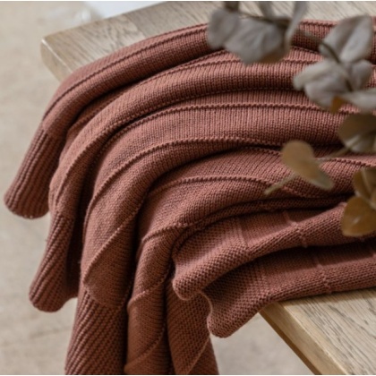Gallery Florence Knit Throw - Nutmeg