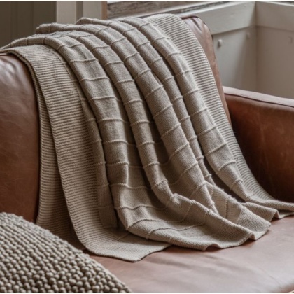 Gallery Florence Knit Throw - Taupe
