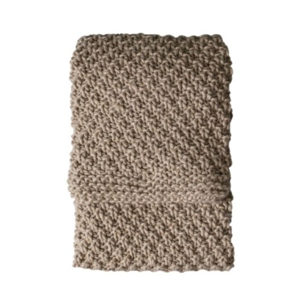 Gallery Moss Chunky Knitted Throw - Oatmeal