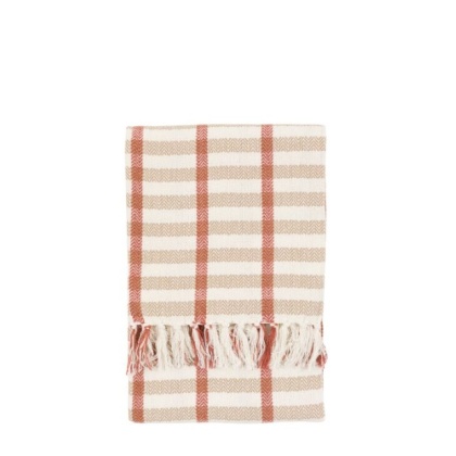 Gallery Avro Grid Woven Throw - Rust / Natural Gallery Avro Grid Woven Throw - Rust / Natural