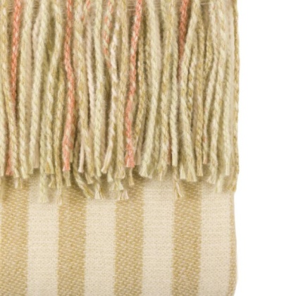 Gallery Lille Jaquard Stripe Throw - Rust / Sage Gallery Lille Jaquard Stripe Throw - Rust / Sage