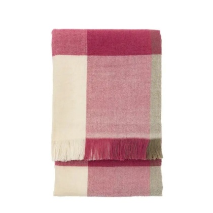Gallery Dursley Check Throw - Cranberry & Olive Gallery Dursley Check Throw - Cranberry & Olive
