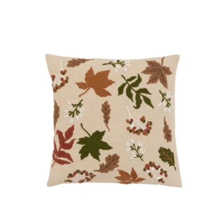 Gallery Leaves Embroidered Cushion
