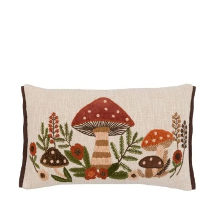 Gallery Mushroom Embroidered Cushion