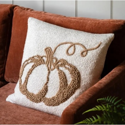 Gallery Embroidered Pumpkin Cushion Gallery Embroidered Pumpkin Cushion