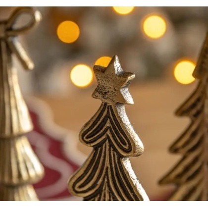 Gallery Heritage Set of 3 Tree Ornaments Gold Gallery Heritage Set of 3 Tree Ornaments Gold