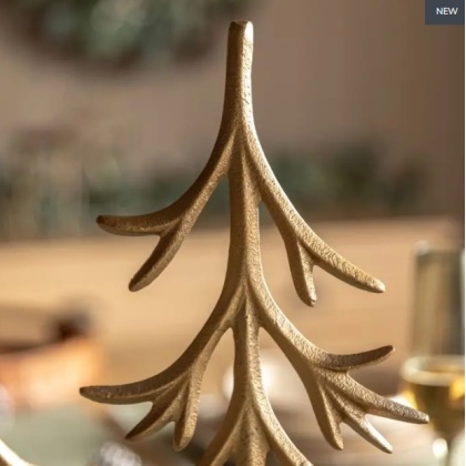 Gallery Woodland Set of 2 Metal Tree Ornaments Gold Gallery Woodland Set of 2 Metal Tree Ornaments Gold