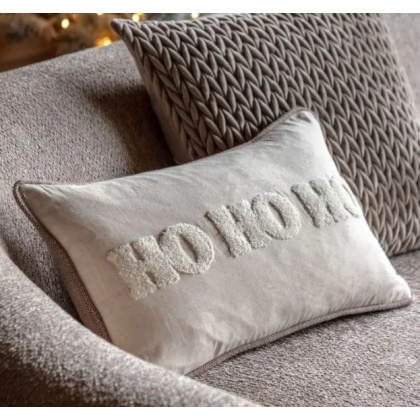 Gallery Deco Luxe Ho Ho Ho Embroidered Cushion Gallery Deco Luxe Ho Ho Ho Embroidered Cushion