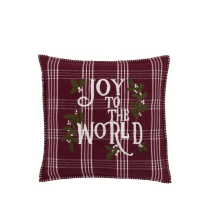 Gallery Heritage Joy To The World Cushion Merlot Gallery Heritage Joy To The World Cushion Merlot