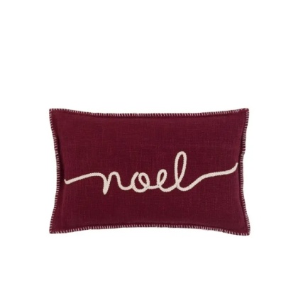 Gallery Heritage Noel Embroidered Cushion Merlot Gallery Heritage Noel Embroidered Cushion Merlot