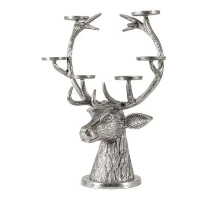 Gallery Stag Candelabra Aluminium Gallery Stag Candelabra Aluminium