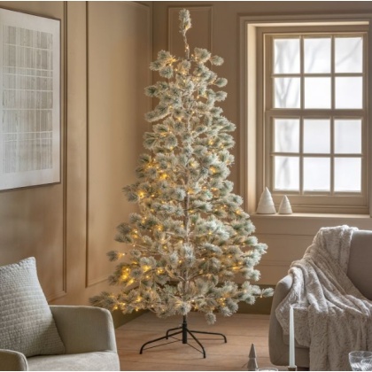 Gallery Flocked Pine LED Christmas Tree 7ft Gallery Flocked Pine LED Christmas Tree 7ft