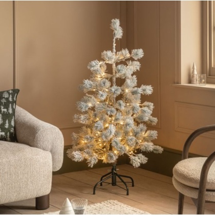 Gallery Flocked Pine LED Christmas Tree 4ft Gallery Flocked Pine LED Christmas Tree 4ft