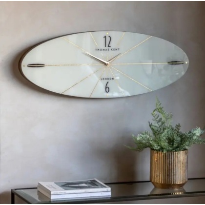 Thomas Kent Greenwich Ellipse Wall Clock Snow White Thomas Kent Greenwich Ellipse Wall Clock Snow White