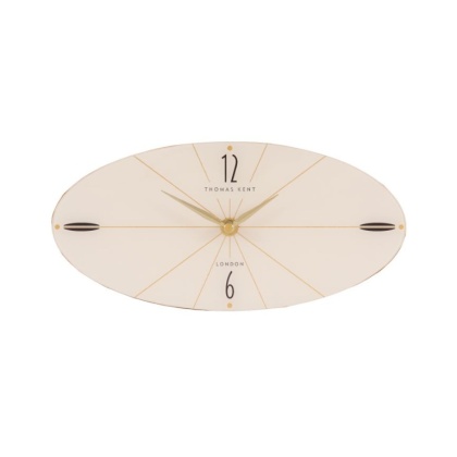 Thomas Kent Greenwich Ellipse Mantle Clock Oak Stripe Thomas Kent Greenwich Ellipse Mantle Clock Oak Stripe