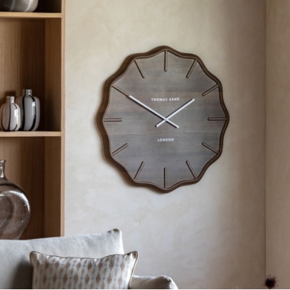 Thomas Kent Harley Wall Clock Dark Cedar Thomas Kent Harley Wall Clock Dark Cedar
