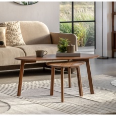 Gallery Direct Madrid Coffee Table Nest Walnut Gallery Direct Madrid Coffee Table Nest Walnut