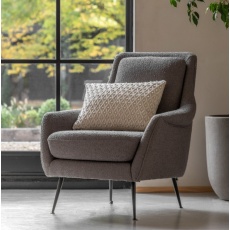 Gallery Brompton Armchair Dark Grey Linen