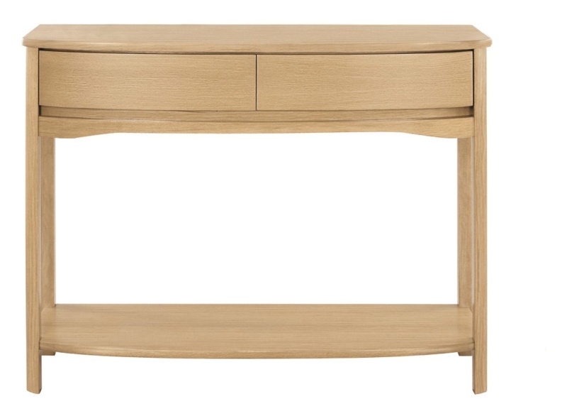 Nathan 5855 Shades Oak Shaped Console Table