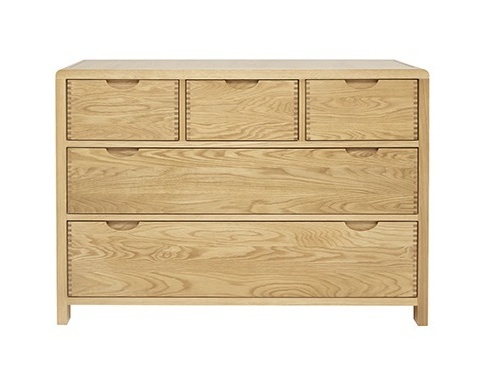 Ercol 1362 Bosco 5 Drawer Wide Chest