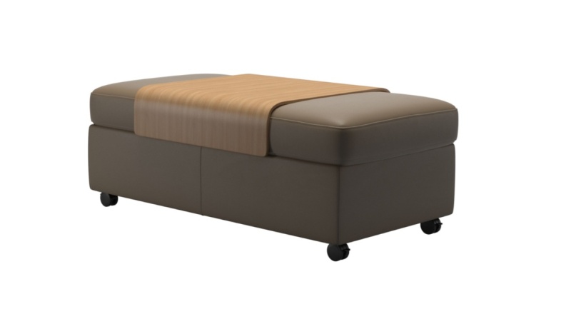 Stressless Furniture Stressless Double Ottoman With Table