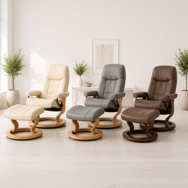 Stressless Furniture Stressless Consul Chair & Stool Classic Base - 3 Colours 3 Sizes - Quick Ship!
