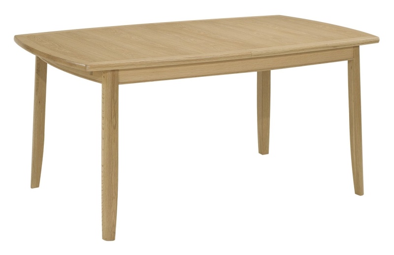Nathan 2805 Shades Oak Extending Boat Shaped Dining Table on Legs