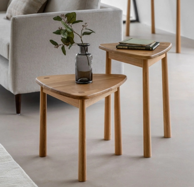 Gallery Direct Wycombe Nest Of Tables in a contemporary home, unnested