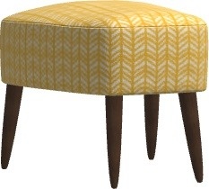 Fama Fama Kylian Footstool With Wooden Base