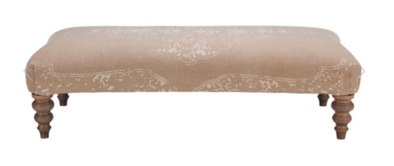 Tetrad Tetrad Jacaranda Large Rectangular Plain Top Stool - Bagru