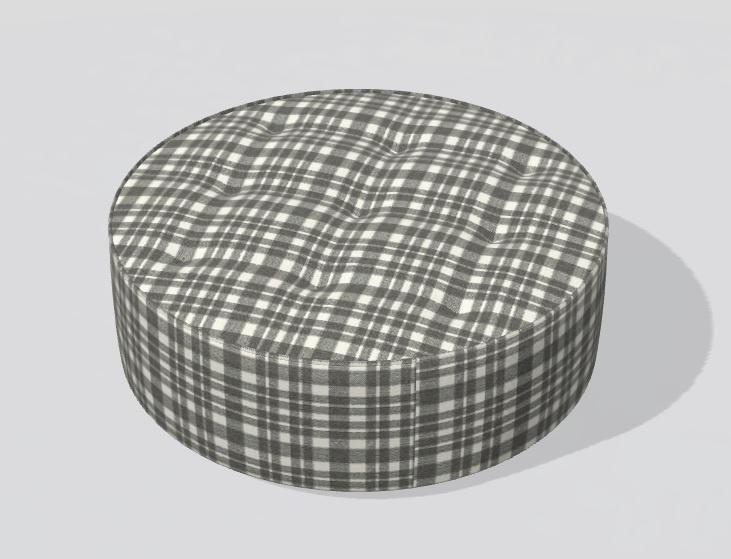 Fama Fama Arianne Love Large Round Footstool 'RL'