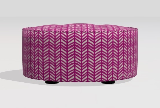 Fama Fama Arianne Love Medium Round Footstool 'RM'