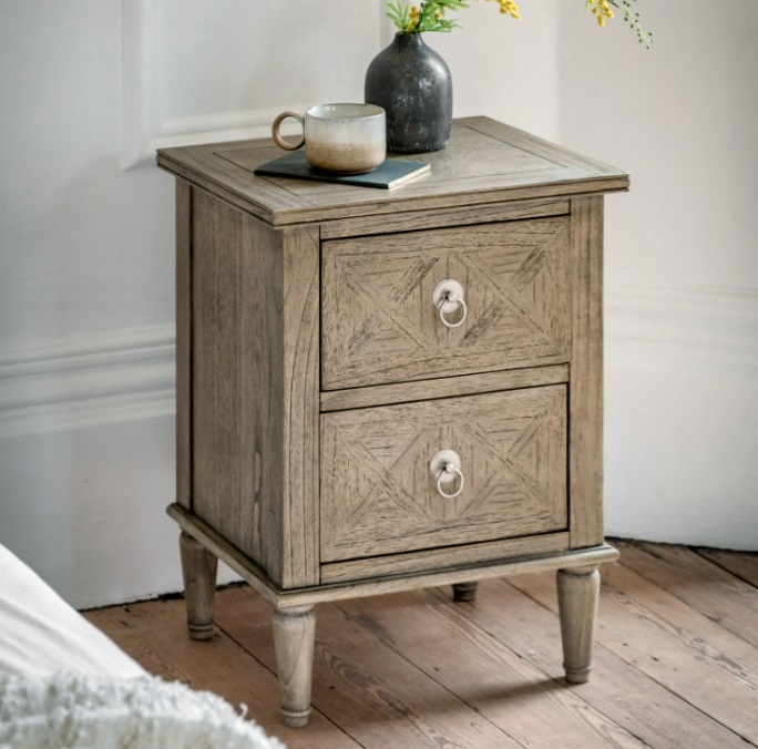 Gallery Rustique 2 Drawer Bedside Table