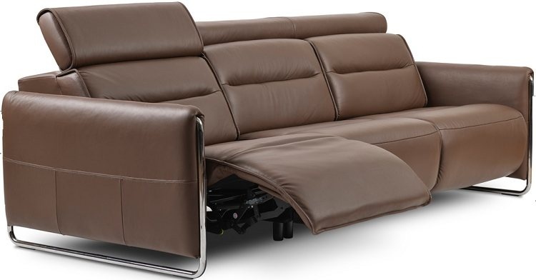 Stressless Stressless Emily Powered Left 3 Seater Sofa With Steel Arm