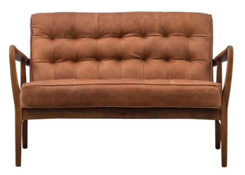 Gallery Gallery Humber 2 Seater Sofa Vintage Brown Leather