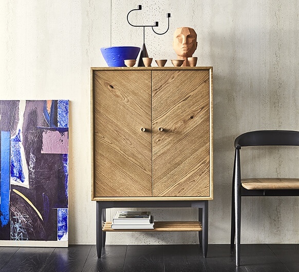 Ercol 4066 Monza Universal Cabinet in a traditional room