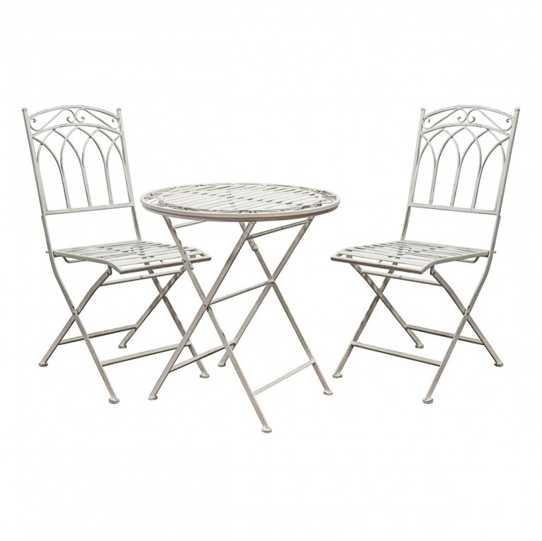 Gallery Gallery Burano Outdoor Bistro Set Distressed White