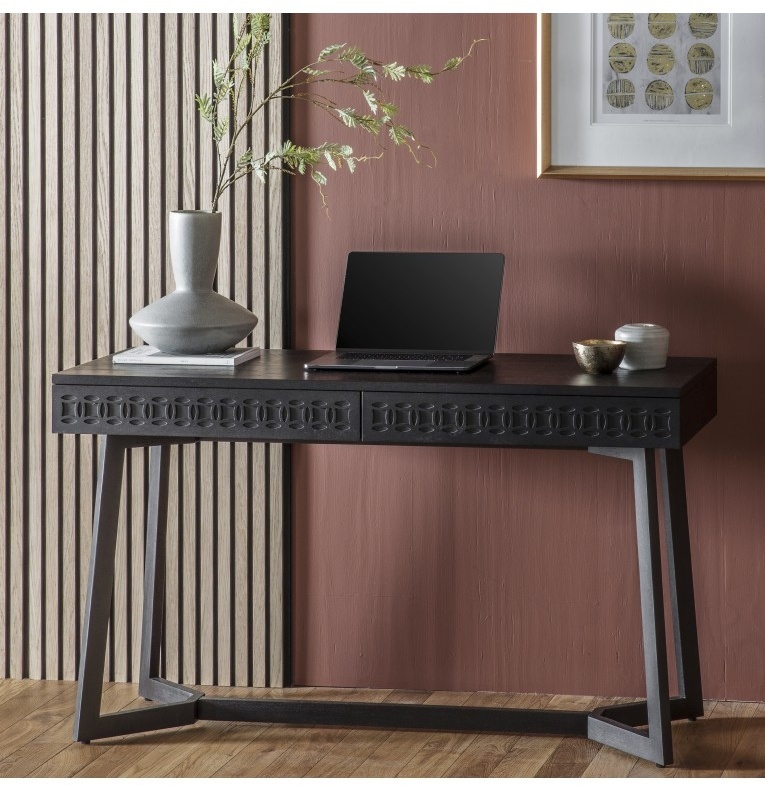 Gallery Boho Boutique 2 Drawer Desk in a traditional home setting