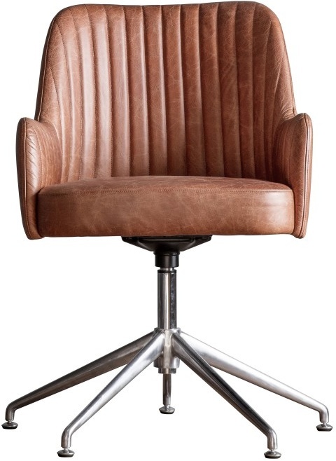 Gallery Gallery Curie Swivel Chair Vintage Brown Leather