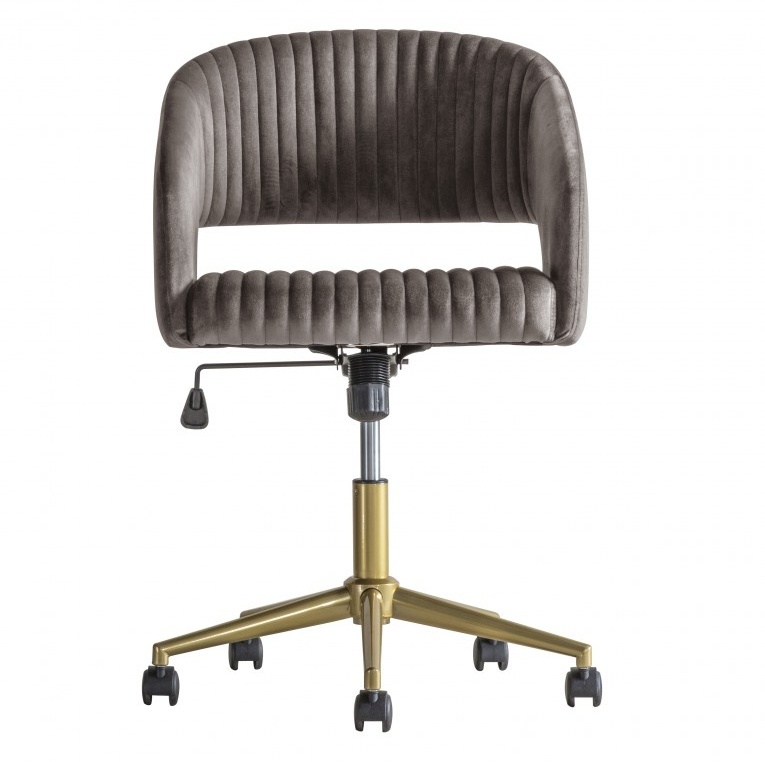 Gallery Gallery Murray Swivel Chair Grey Velvet