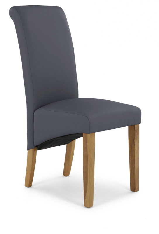 Corndell Bergen Darcy Dining Chair Grey PU (Single)