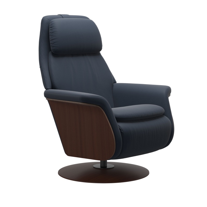 Stressless Stressless Sam Power Recliner Chair With Disc Base - Wood Arms