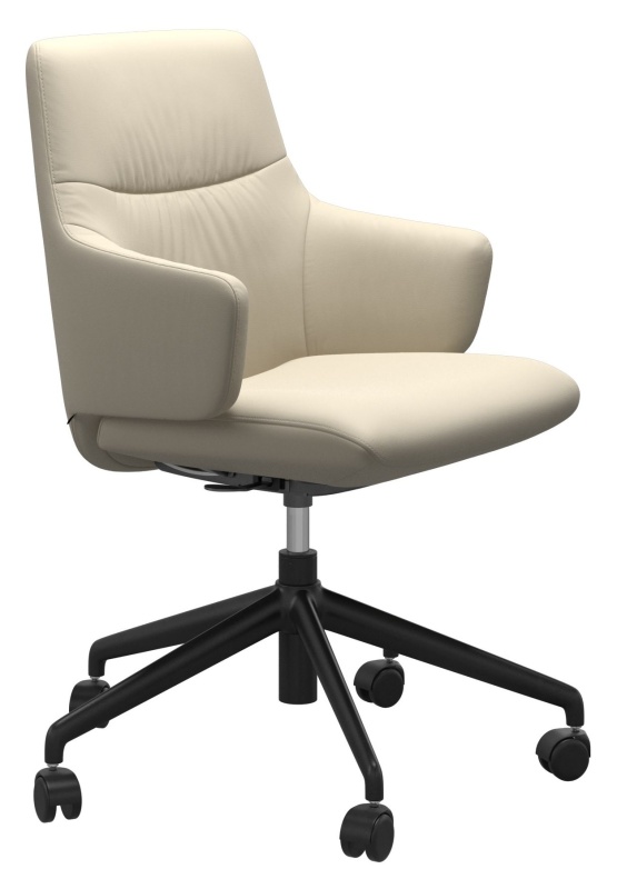 Stressless Stressless Mint Low Back Office Chair With Arms