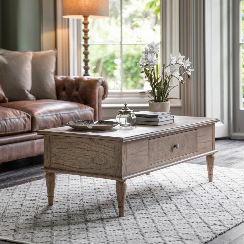 Gallery Rustique Push Drawer Coffee Table
