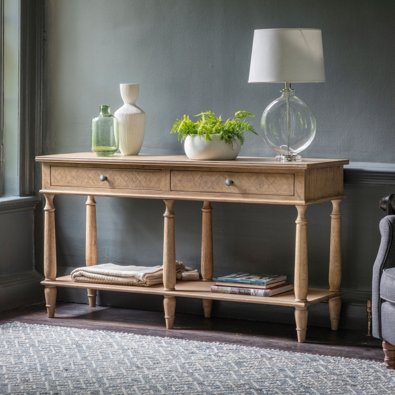 Gallery Rustique 2 Drawer Console Table