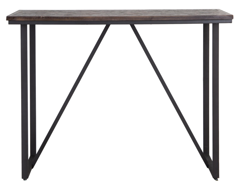 Brentham Furniture Industrial Teak Iron Console Table
