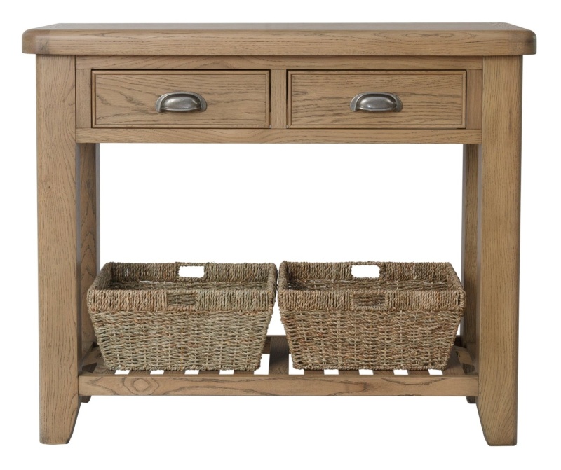 Brentham Furniture Warm Oak Console Table