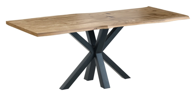 Brentham Furniture Reclaimed Natural 2m Dining Table With Spider Shaped Leg - Natural Finish