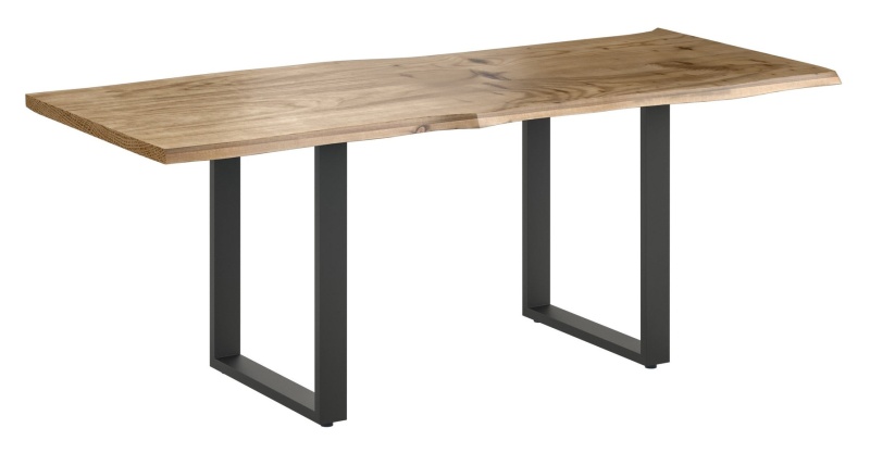 Brentham Furniture Reclaimed Natural 2m Dining Table With U Shaped Leg - Natural Finish