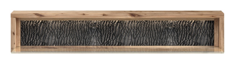 Brentham Furniture Reclaimed Natural Wall Shelf With LED Light - Natural Finish